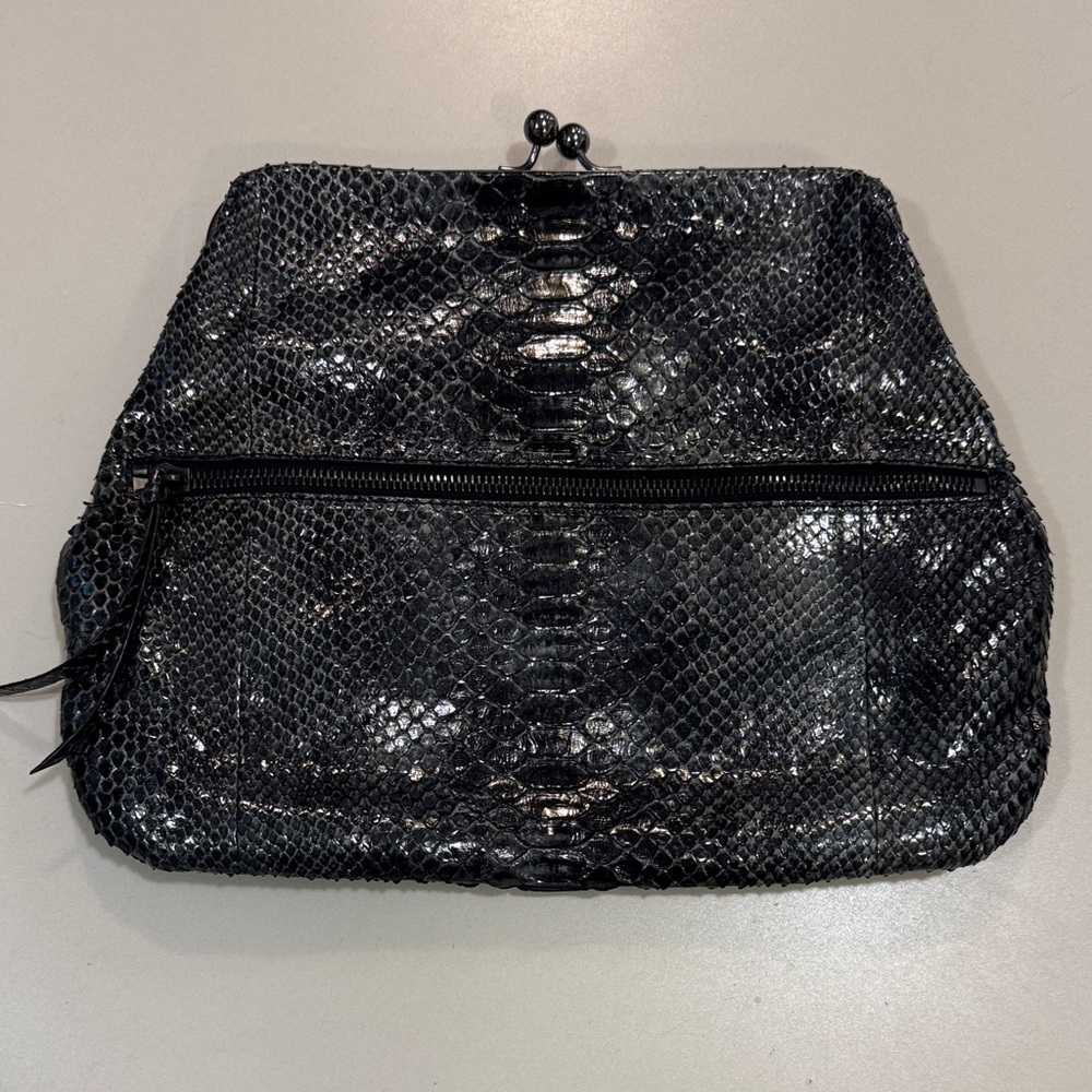Authentic Devi Kroell Genuine Python Clutch, Made… - image 1